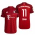 Camisola Bayern de Munique Kingsley Coman 11 Equipamento Primeiro 2021-2022 Manga Curta